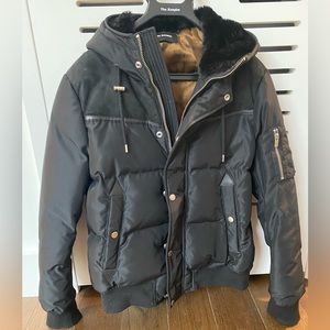 The Kooples Men’s Black Bomber Winter Jacket - Size Small